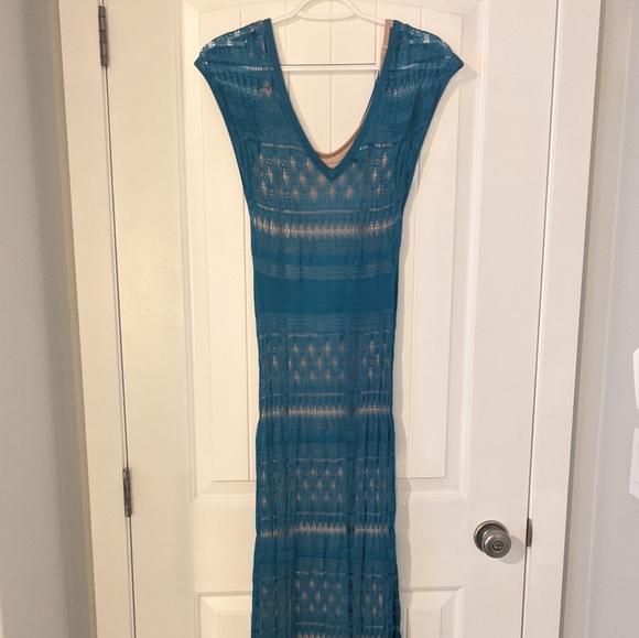 BEBE Teal overlay maxi dress - Picture 8 of 8